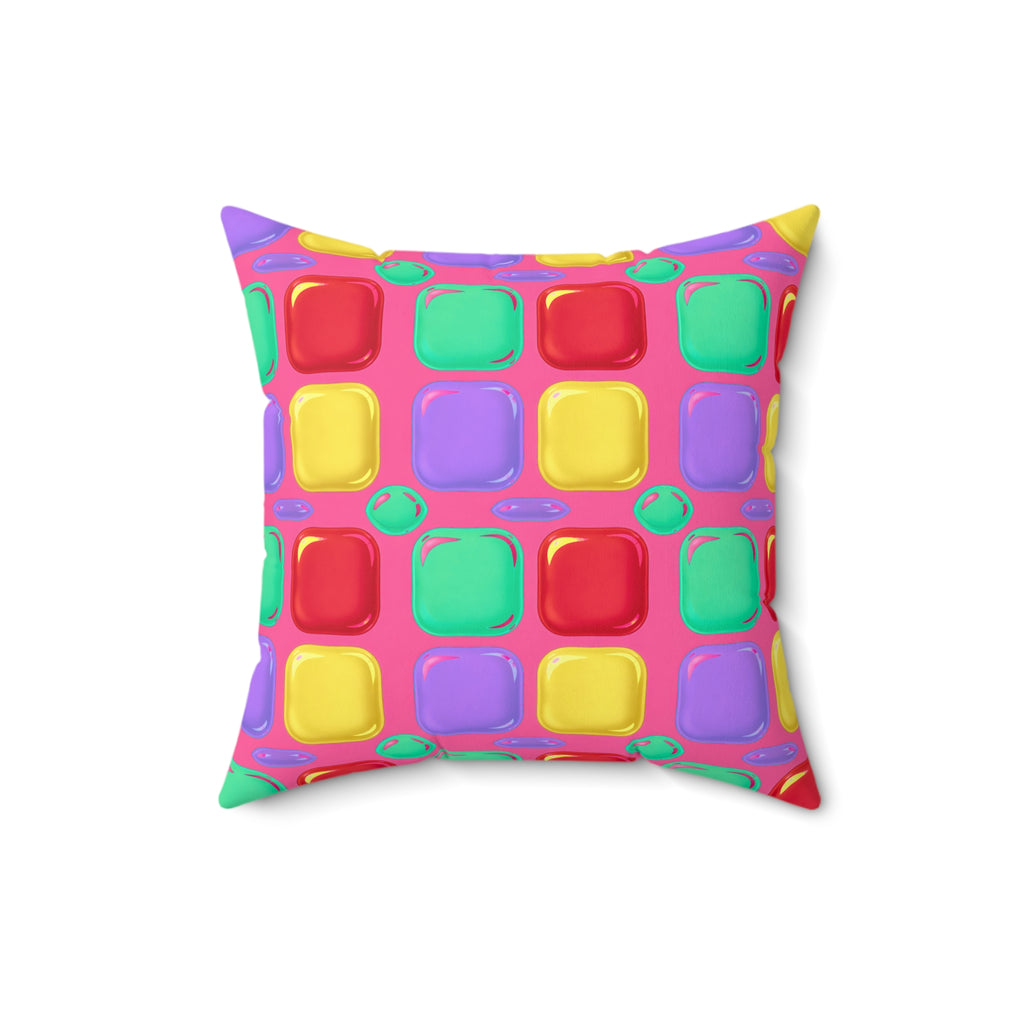 Giant Puffy Glass Cushions Faux Suede Cushion – Candy Christmas