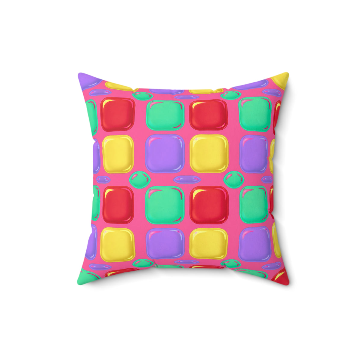 Giant Puffy Glass Cushions Faux Suede Cushion – Candy Christmas