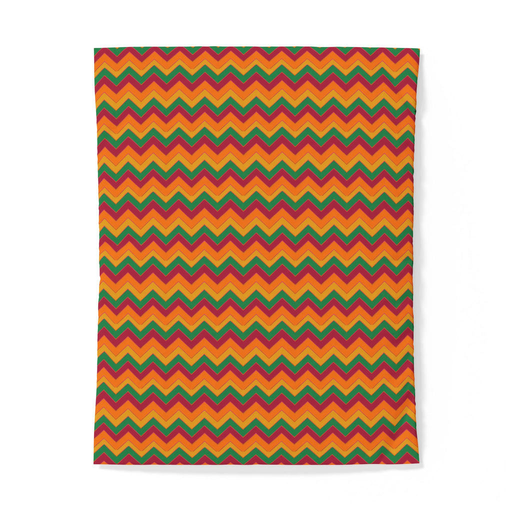 Jewel Chevron Bands Cotton Duvet Cover – Cranberry Spice