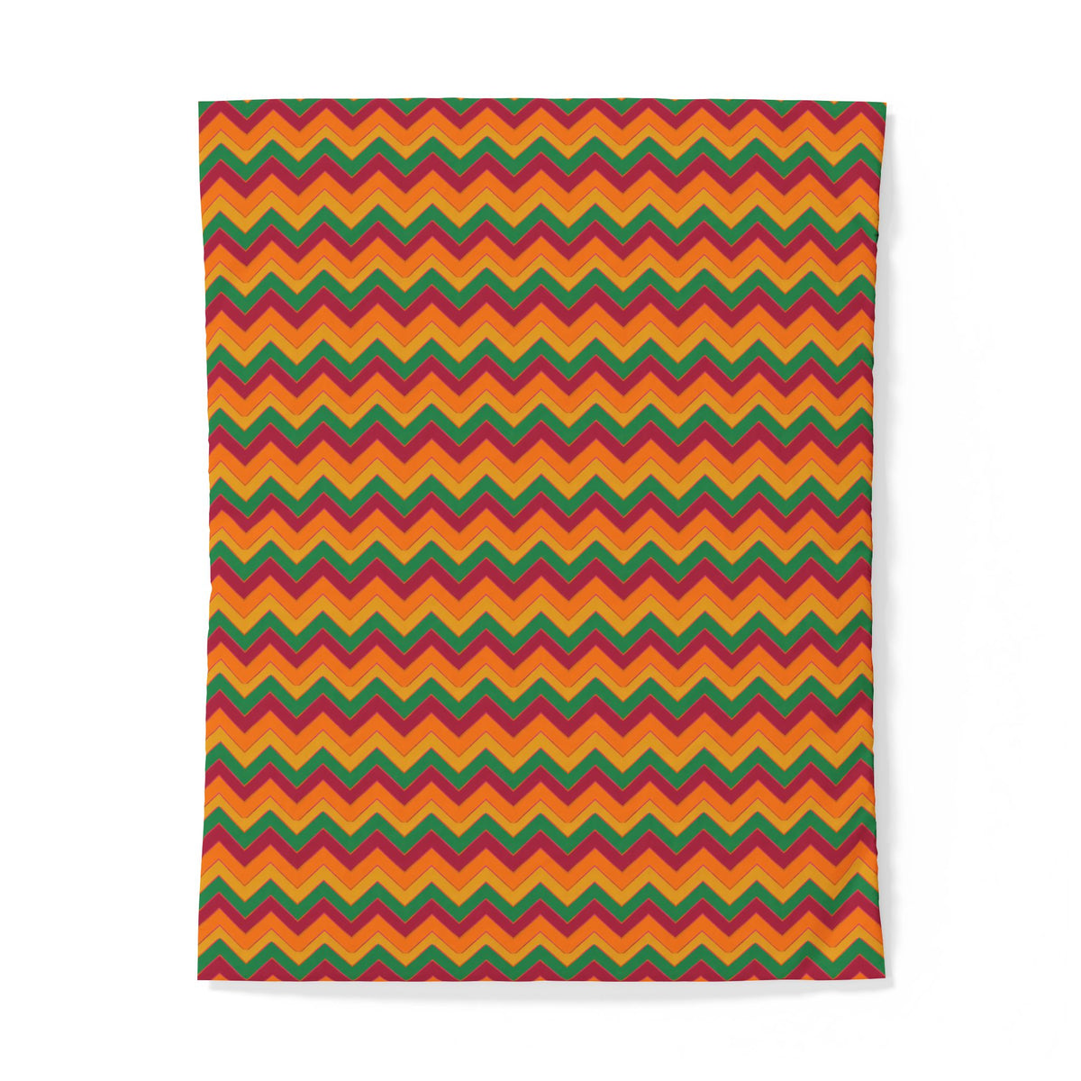 Jewel Chevron Bands Cotton Duvet Cover – Cranberry Spice
