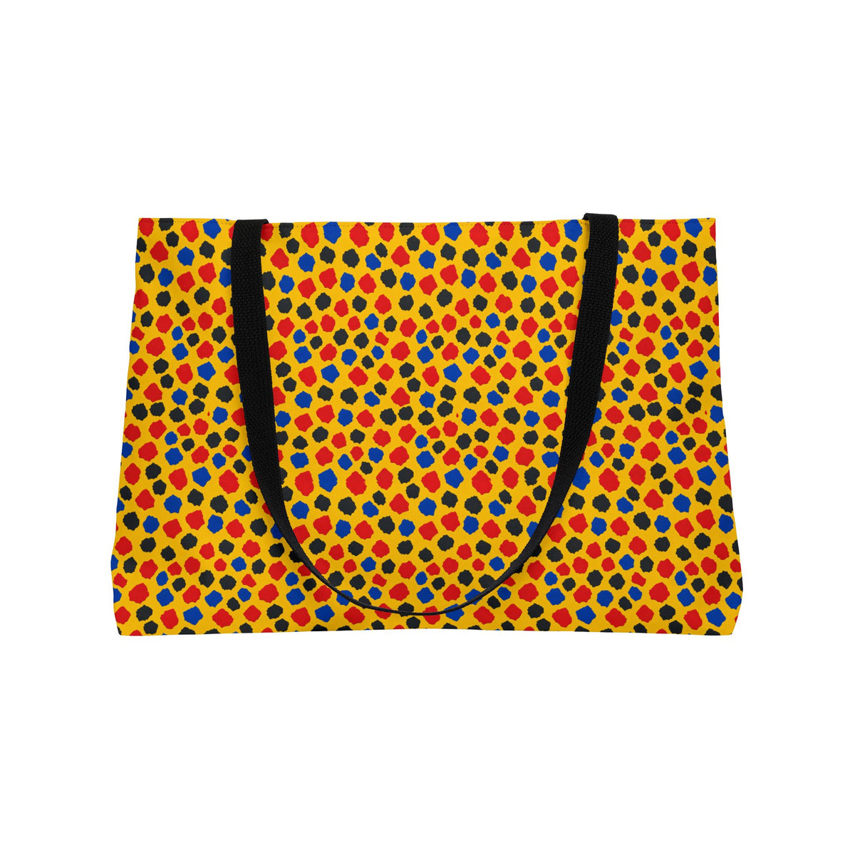 Confetti Scraps Yellow Weekender Tote Bag – Cut-Paper Abstract Pattern
