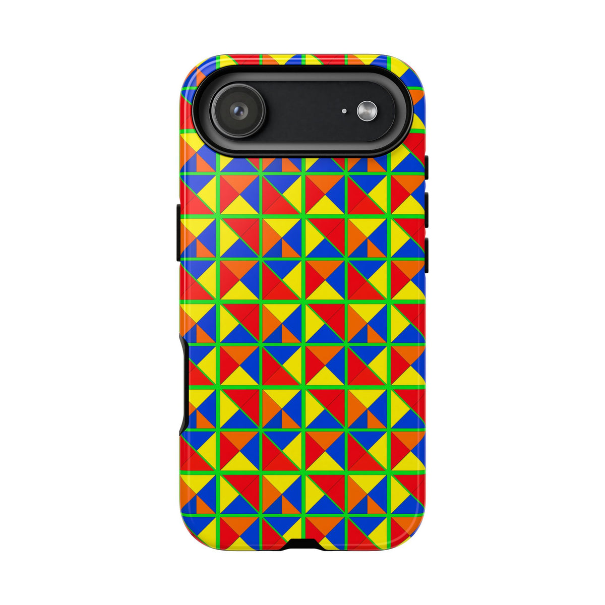 Split Square Fiesta Tough Phone Case – Cubist Geometric Pattern