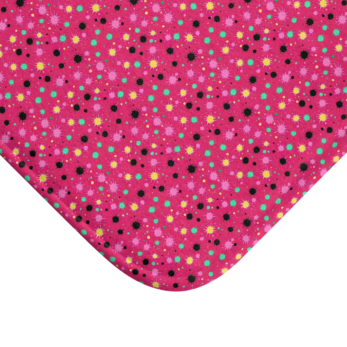Splat Storm Bath Mat – Candy Pop on Raspberry