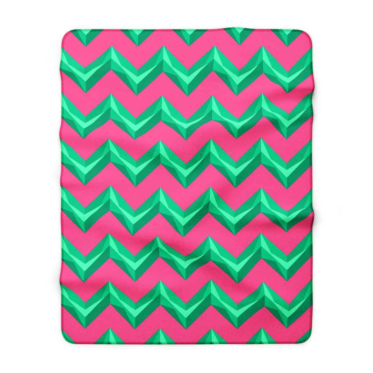 Broad Cut-Gem Chevrons Sherpa Fleece Blanket – Candy Christmas
