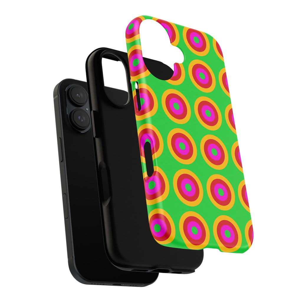Giant Op-Art Jewel Rings Tough Phone Case – Op-Art Concentric Circles Pattern