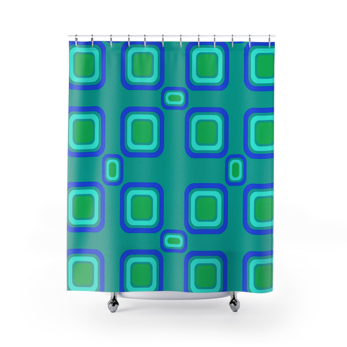 Big Ripple Squares Shower Curtain – Ocean Jewel