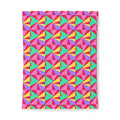 Cubist Sunburst Blocks Cotton Duvet Cover – Candy Pop on Raspberry