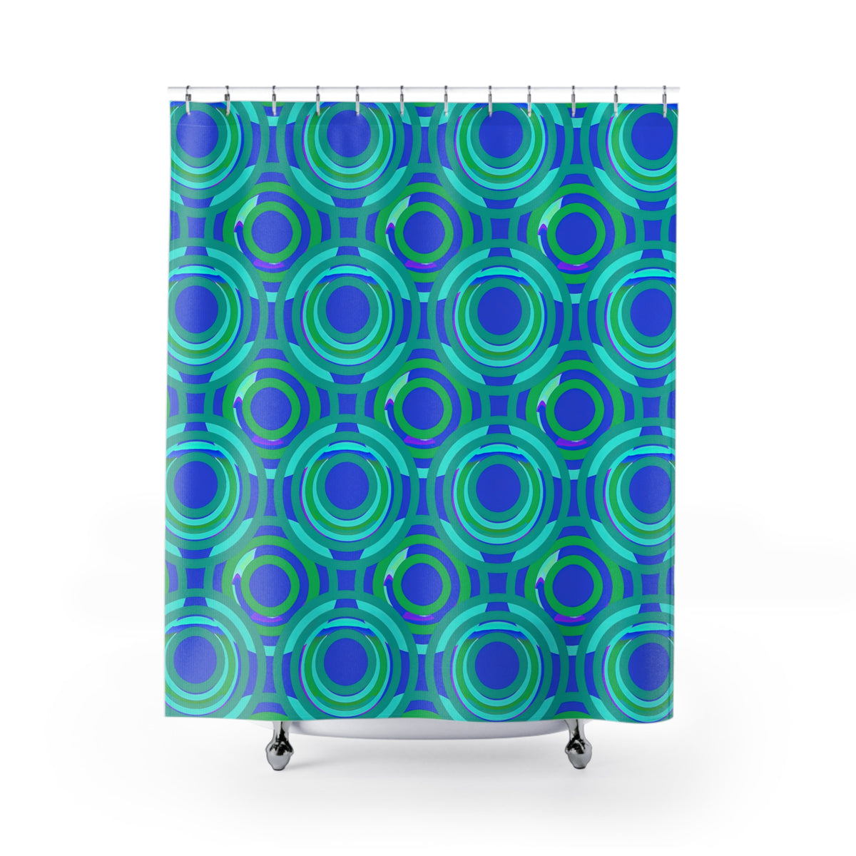 Interlocking Ring Ripples Shower Curtain – Ocean Jewel