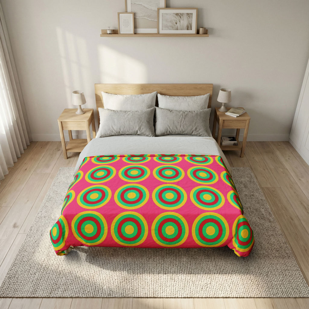 Mega Ring Grid Cotton Duvet Cover – Candy Christmas