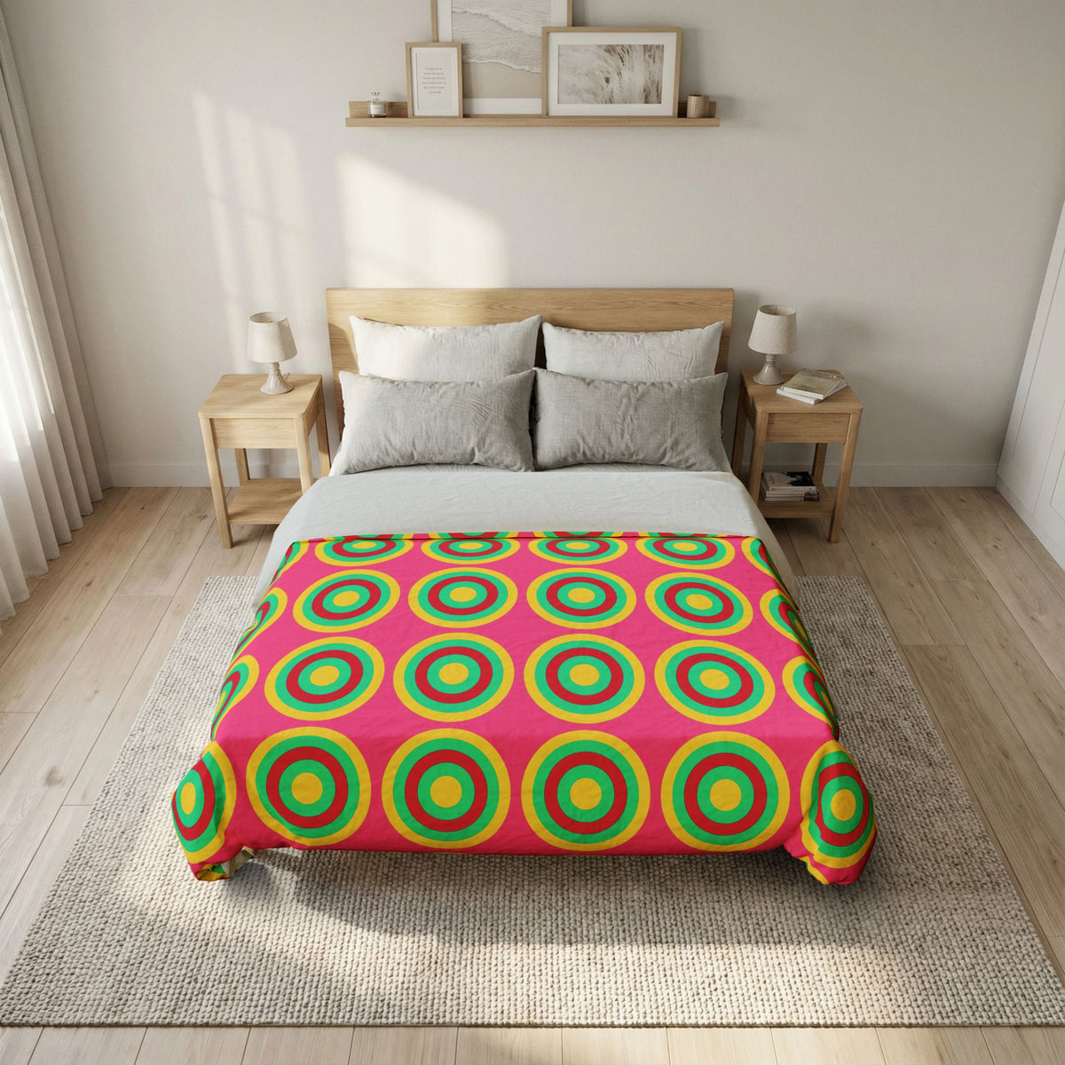 Mega Ring Grid Cotton Duvet Cover – Candy Christmas