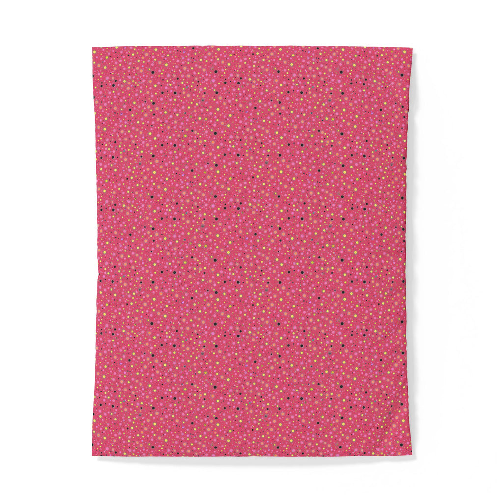 Confetti Spatter Cotton Duvet Cover – Candy Pop on Raspberry