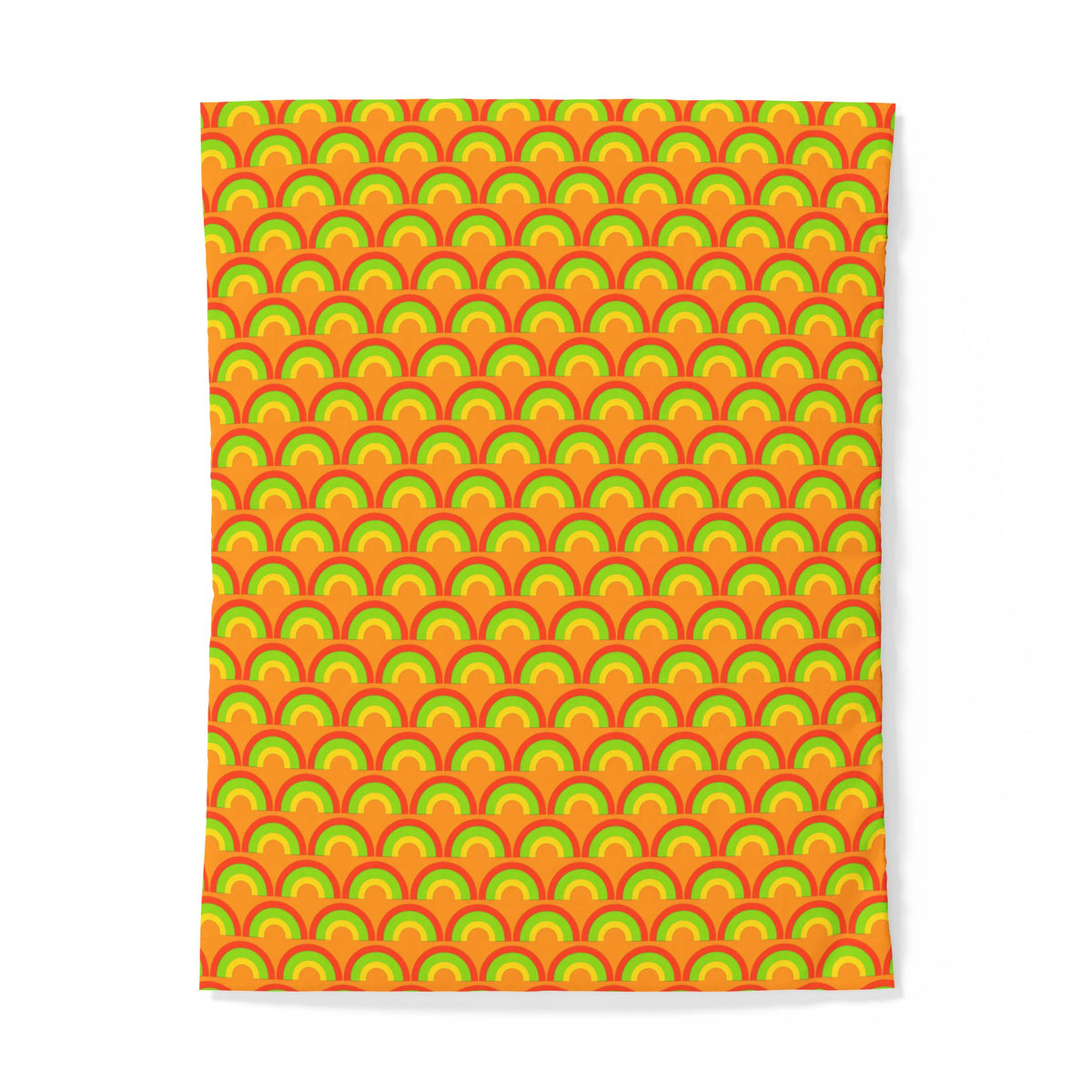 Chromatic Scallop Ripple Cotton Duvet Cover – Hot Citrus