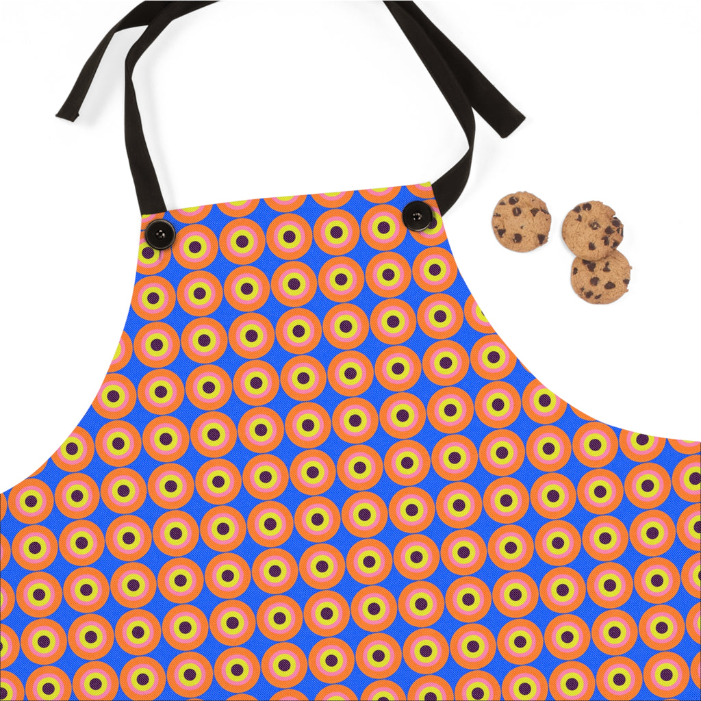Pop Target Dots Apron – Op-Art Pattern