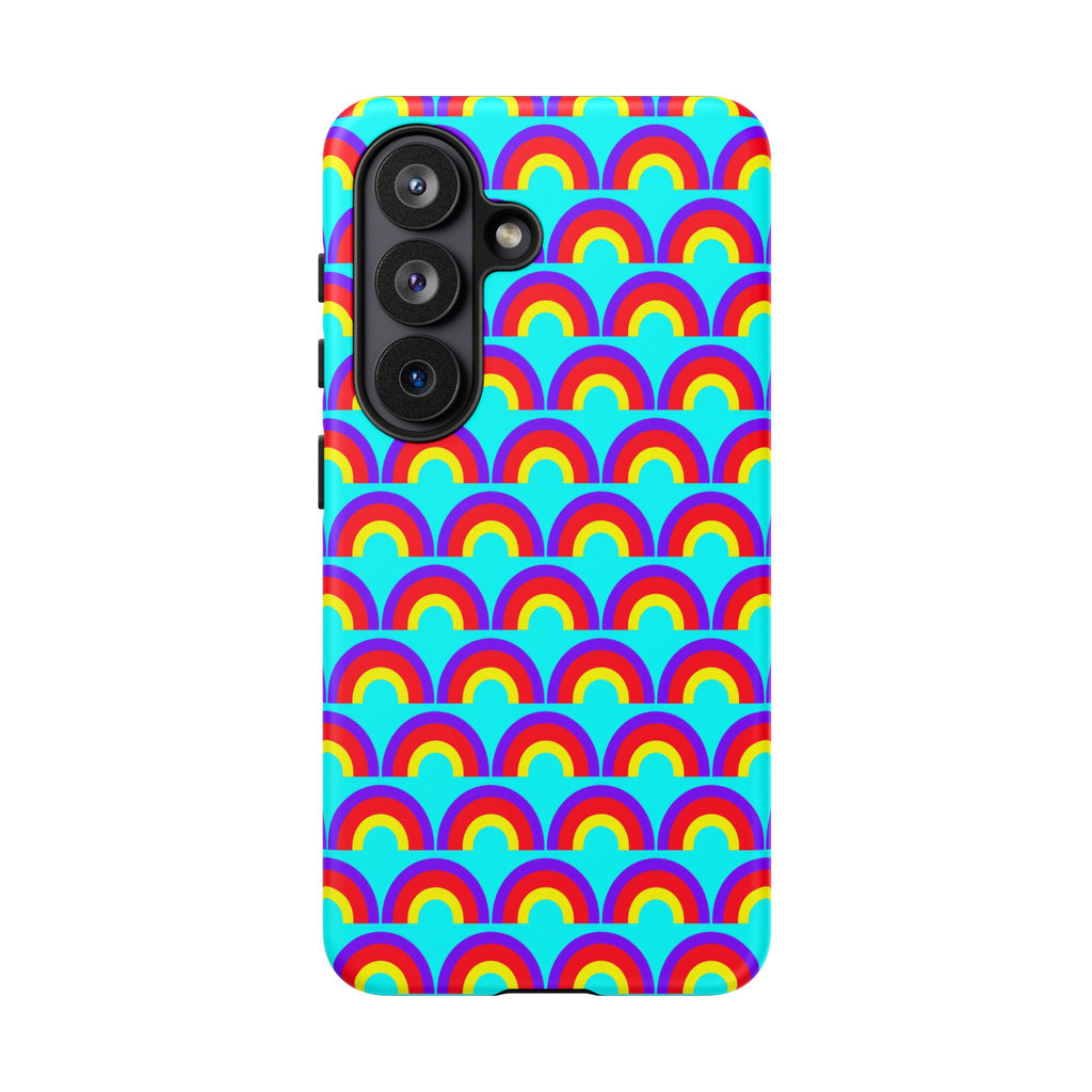 Chromatic Scallop Ripple Tough Phone Case – Op-Art Scallops Pattern
