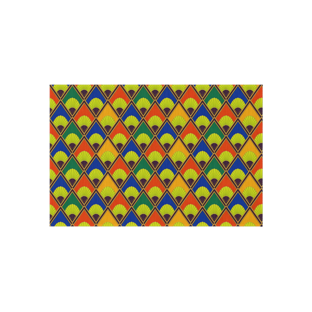Fanfare Harlequin Outdoor Rug – Art Deco Geometric Pattern