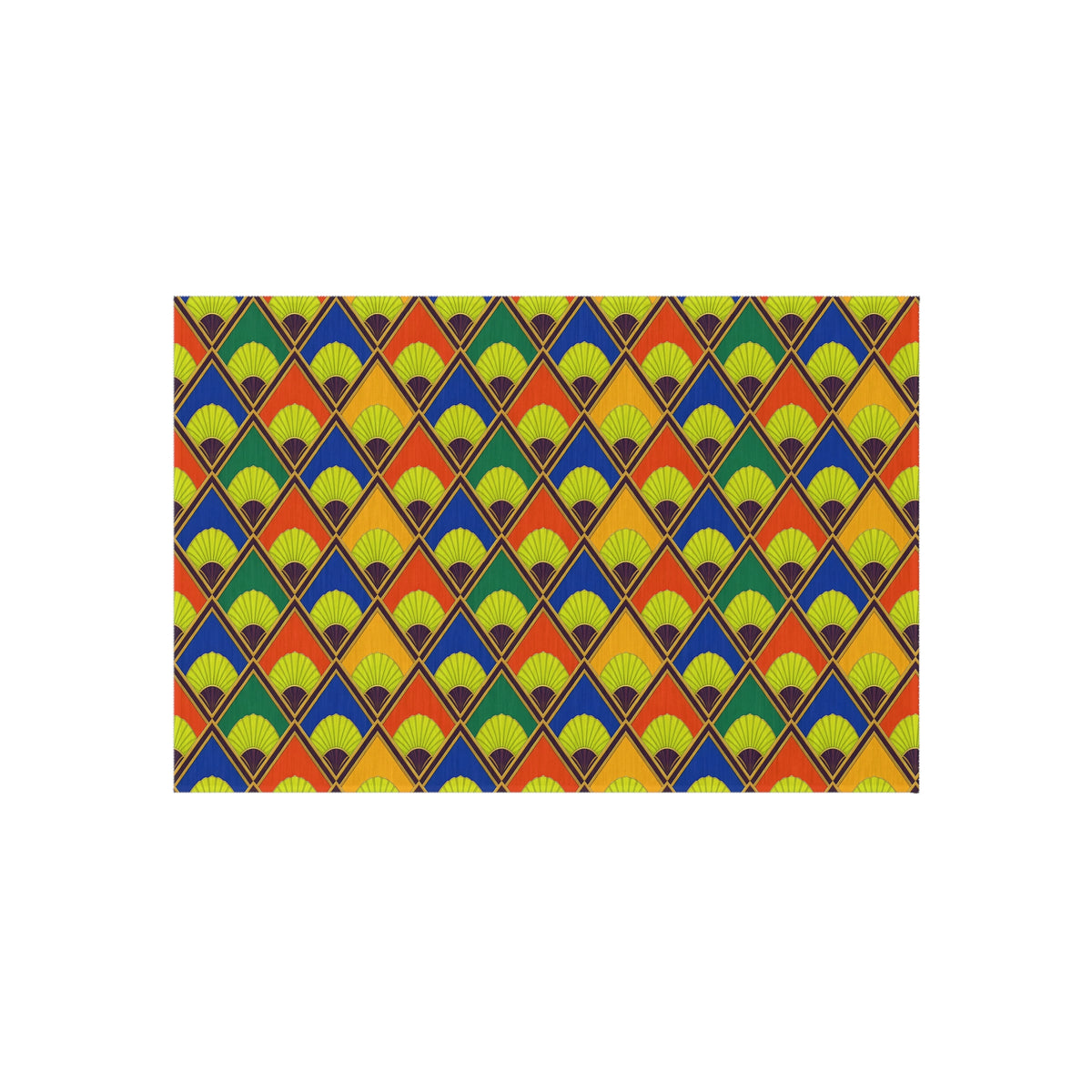 Fanfare Harlequin Outdoor Rug – Art Deco Geometric Pattern