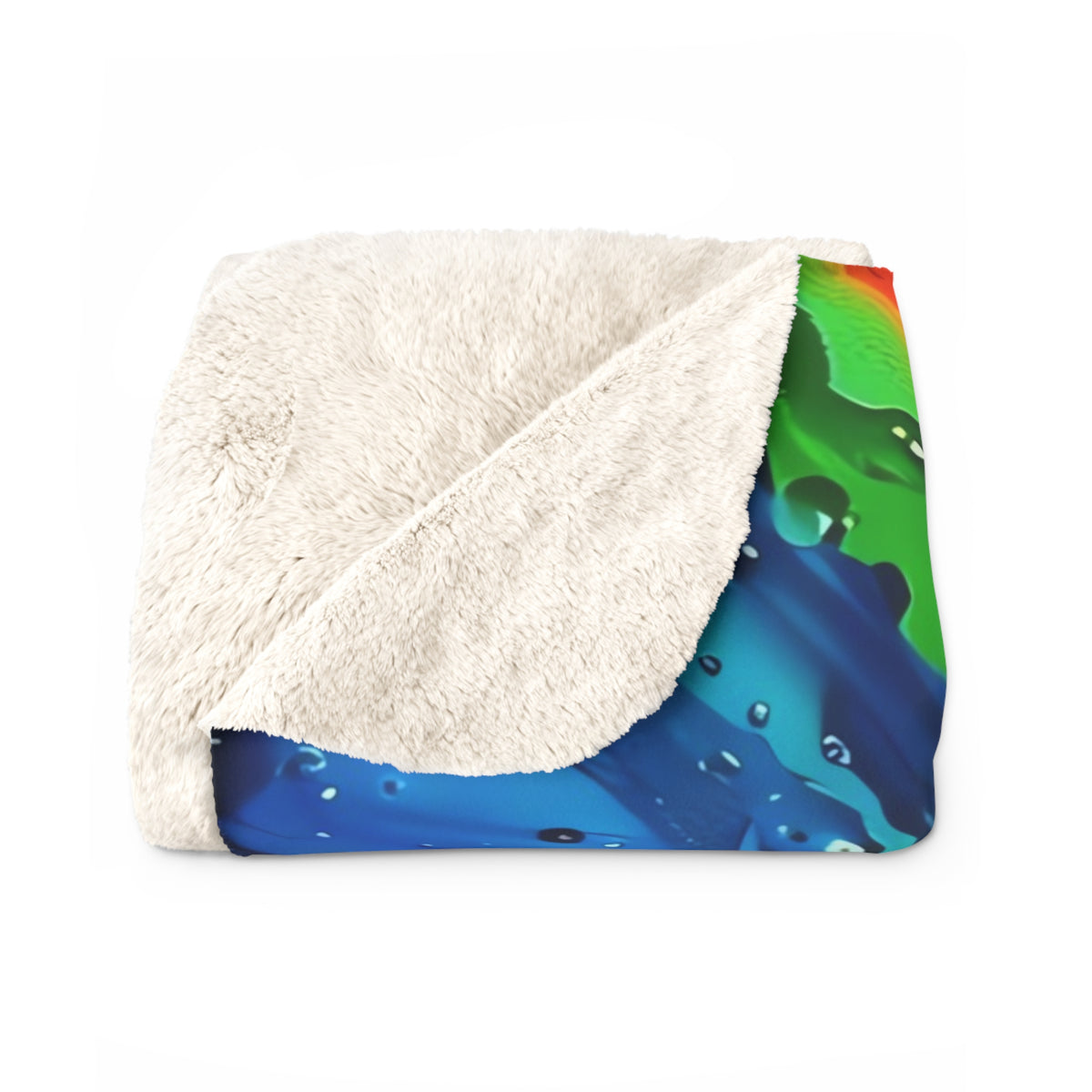 Rainbow Drip Pour Sherpa Fleece Blanket – Fluid Pour Art