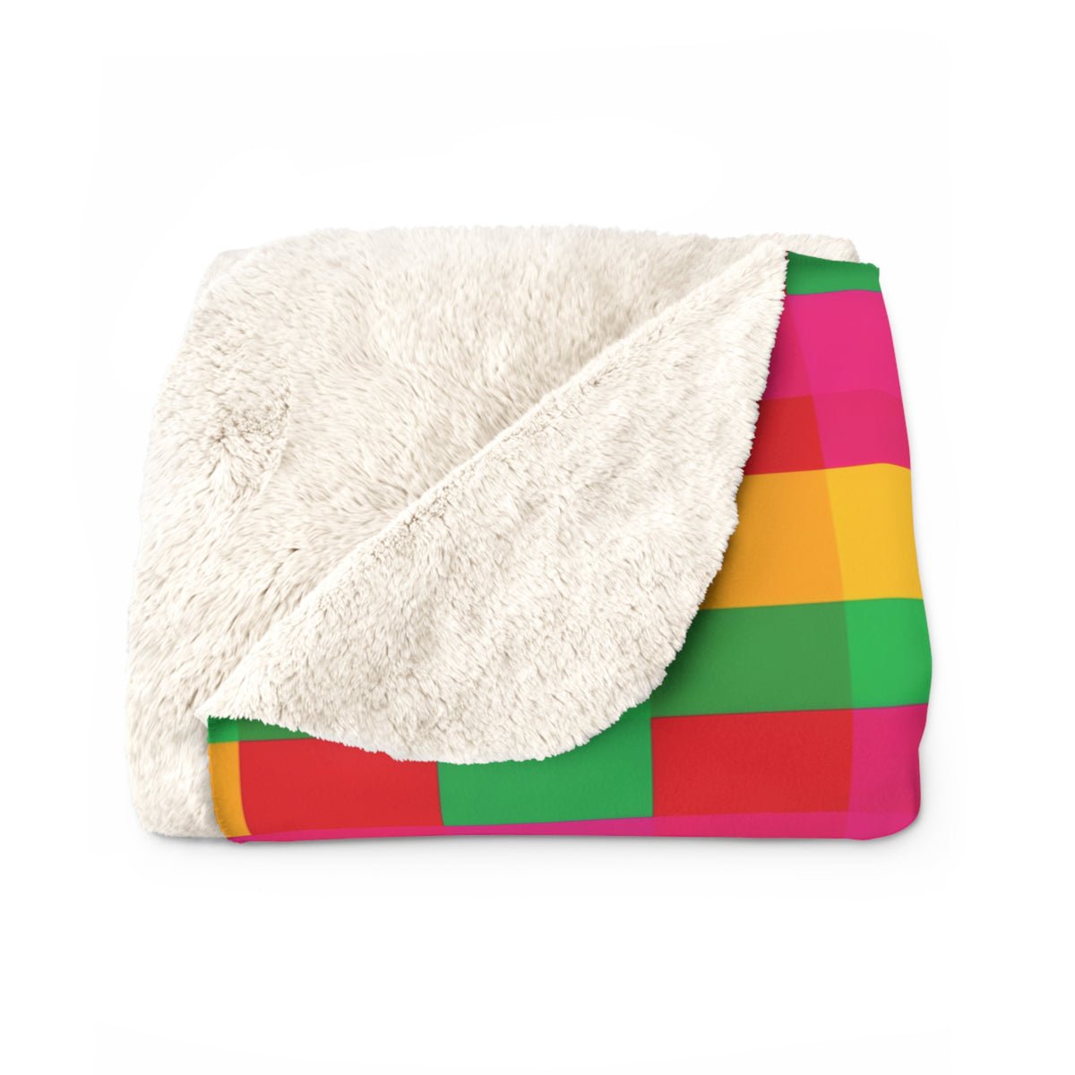 Grand Jewel Plaid Sherpa Fleece Blanket – Ribbon Plaid Pattern