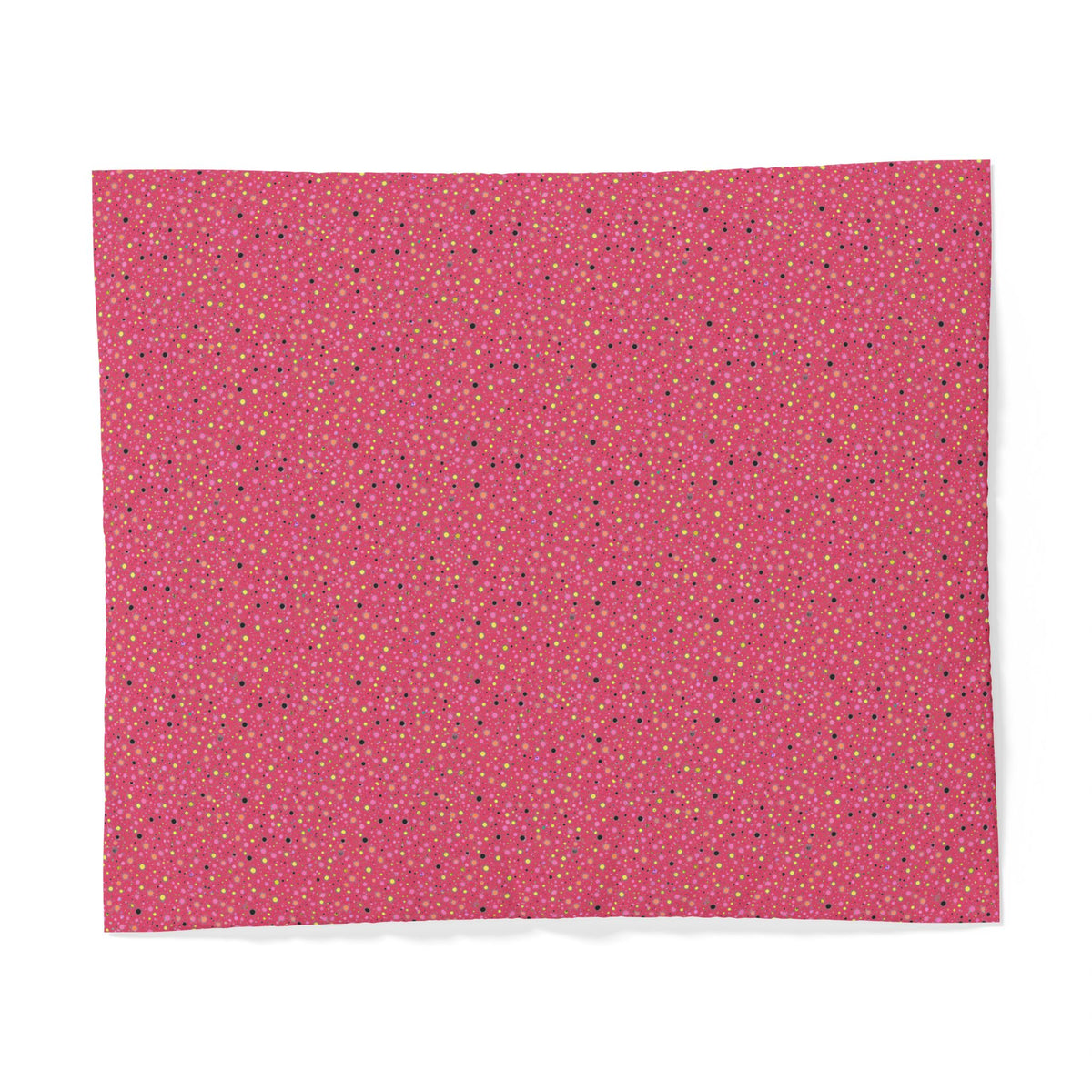 Confetti Spatter Cotton Duvet Cover – Candy Pop on Raspberry