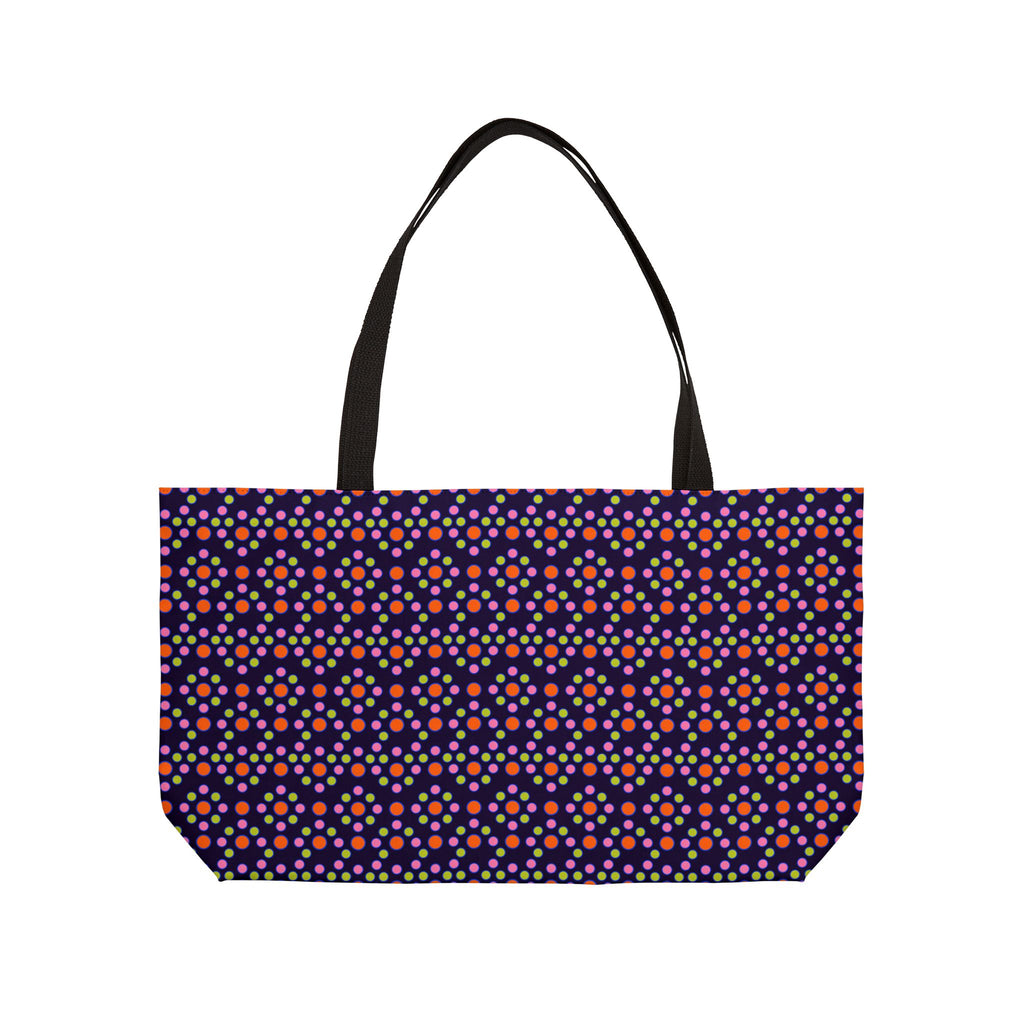 Bulging Dot Grid Weekender Tote Bag – Op-Art Pattern