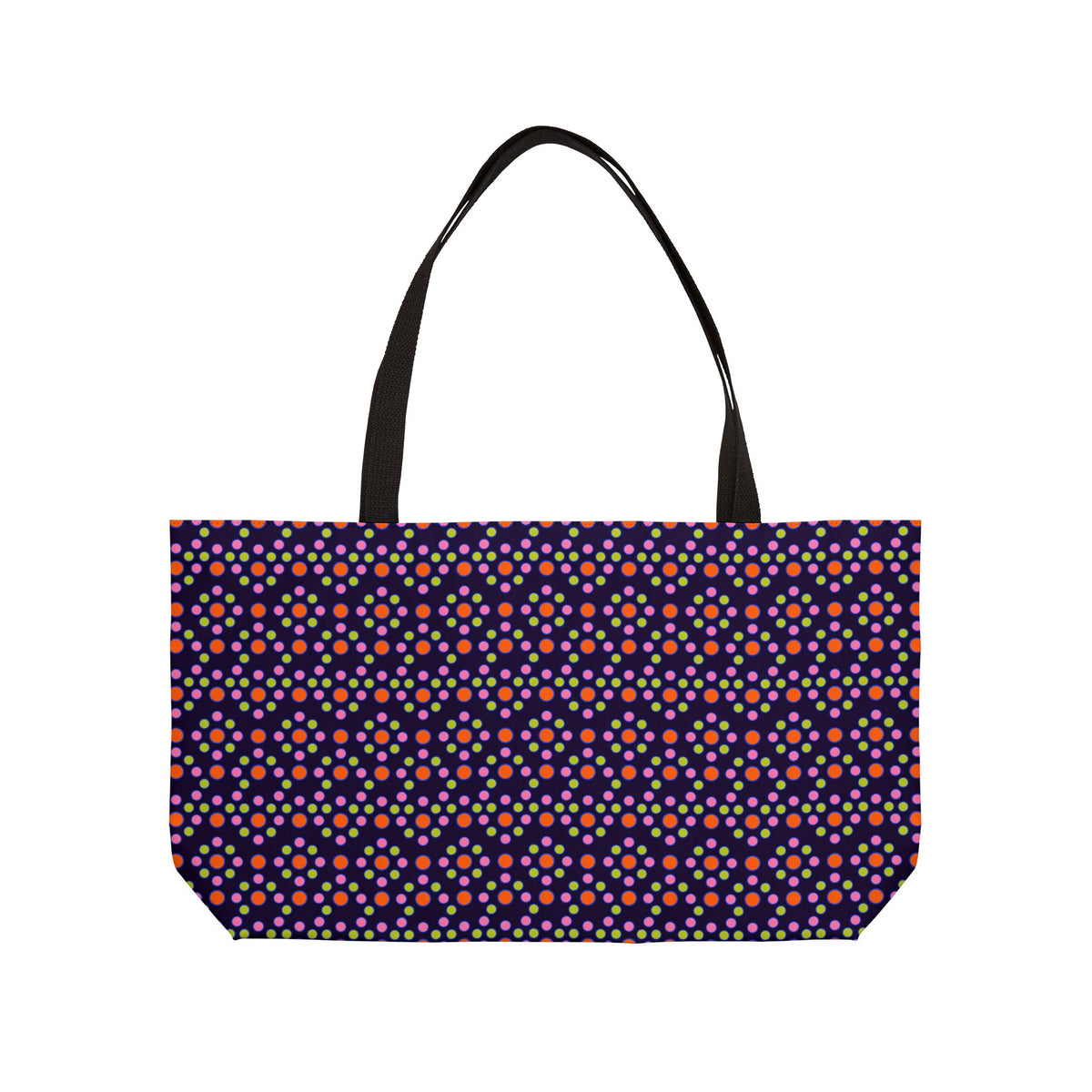 Bulging Dot Grid Weekender Tote Bag – Op-Art Pattern