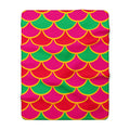 Big Jewel Scales II Sherpa Fleece Blanket – Scale Geometric Pattern