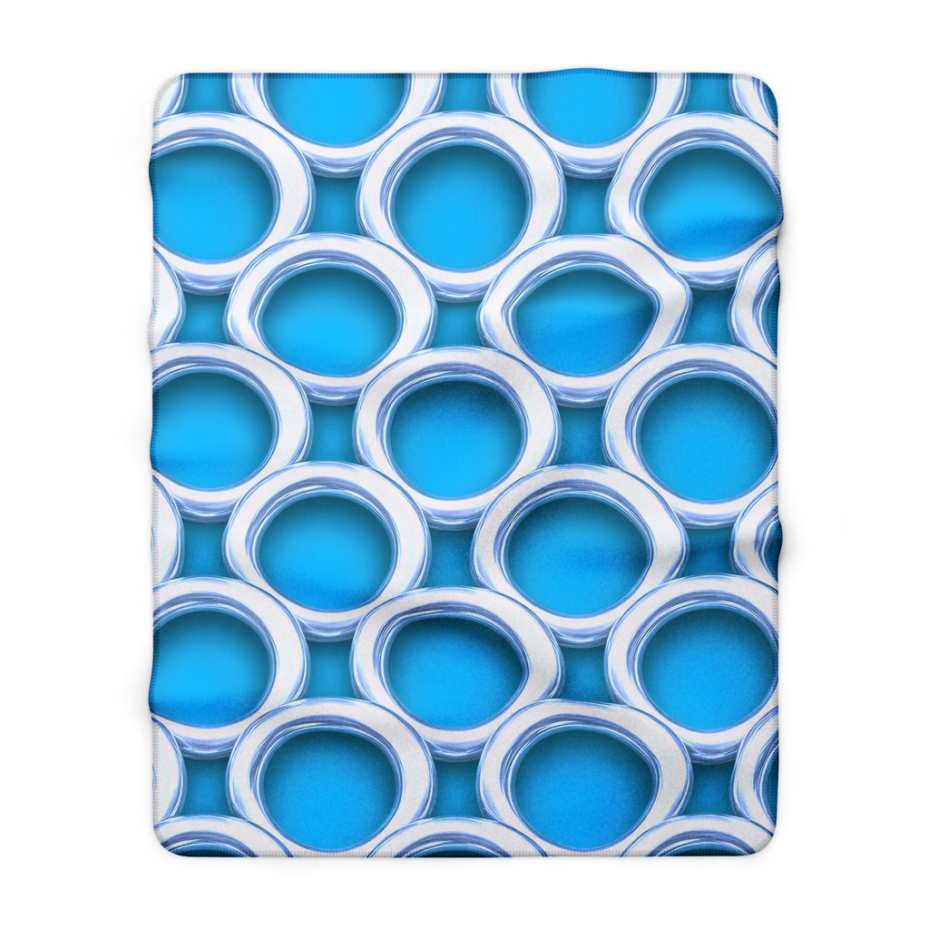 Big Silver Ring Weave Sherpa Fleece Blanket – Ice Jewel