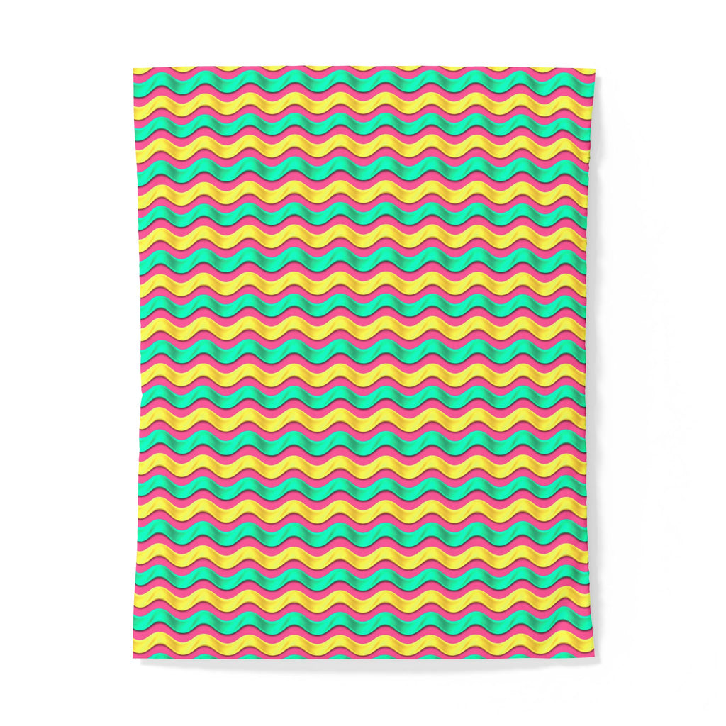 Satin Wave Bands Cotton Duvet Cover – Candy Christmas