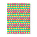 Satin Wave Bands Cotton Duvet Cover – Candy Christmas