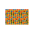 Cut-Out Arcs Yellow Outdoor Rug – Cut-Paper Abstract Pattern