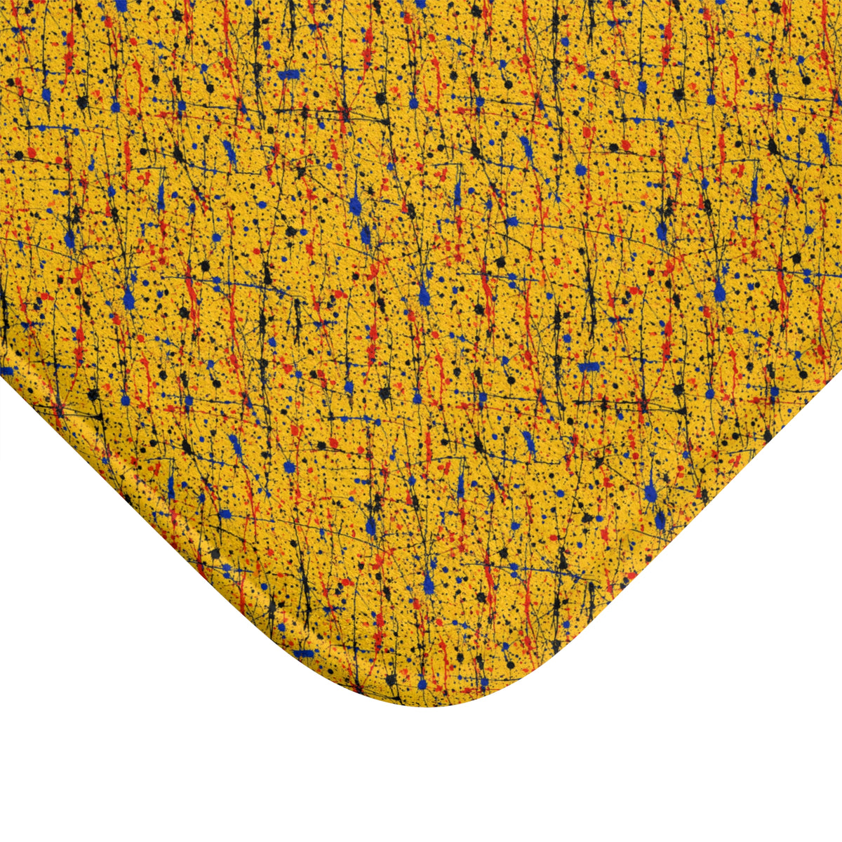 Flick Lines Bath Mat – Action-Painting Abstract Pattern