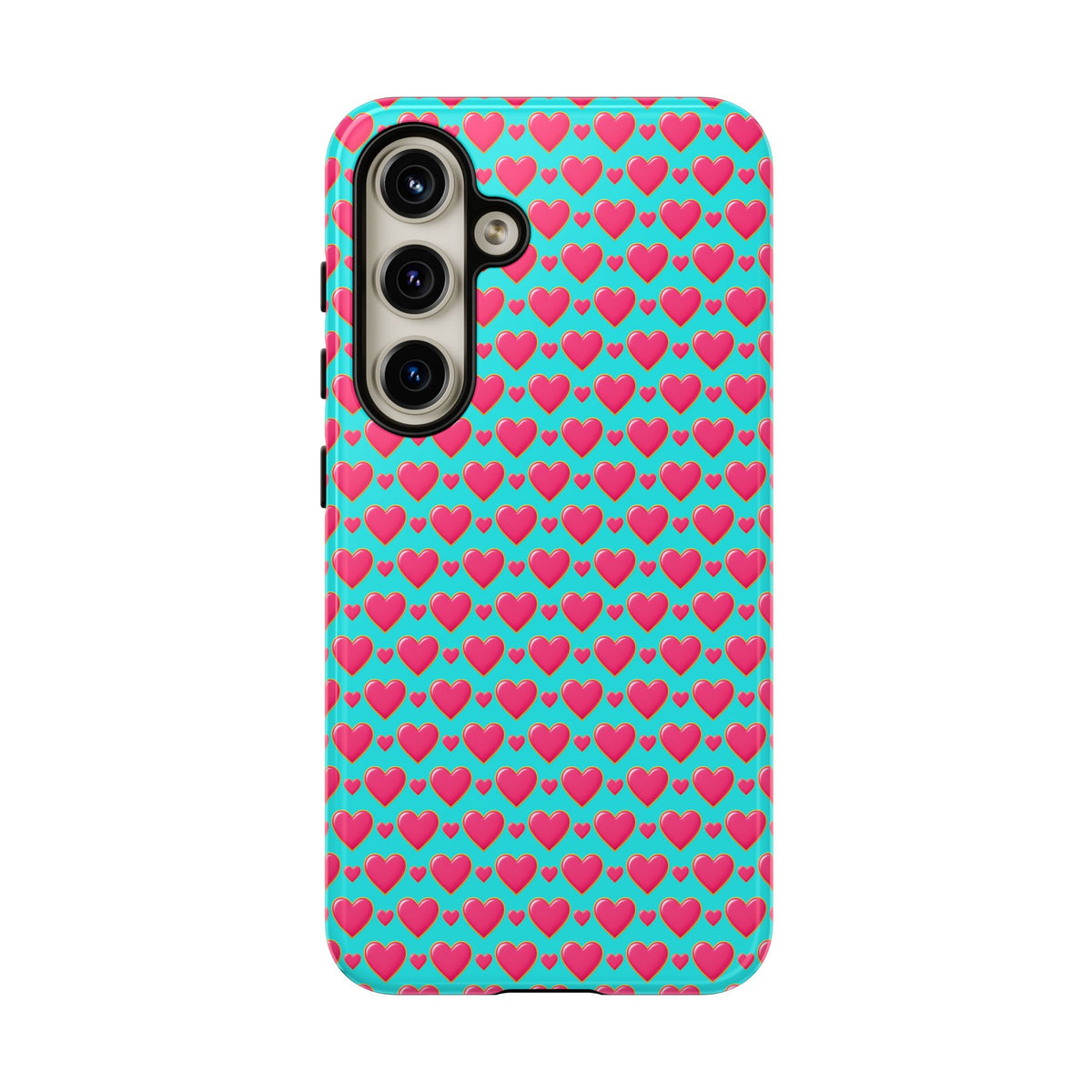 Heart Bubble Grid Tough Phone Case – Pop Hearts Pattern