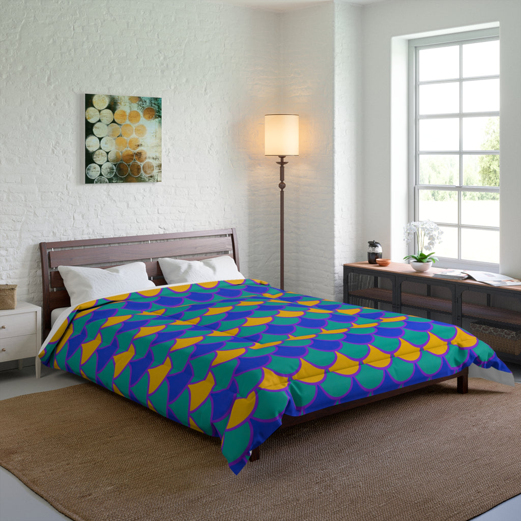 Big Jewel Scales II Comforter – Peacock Jewel