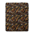 Melting Gold Ribbons Sherpa Fleece Blanket – Liquid Chrome Pattern