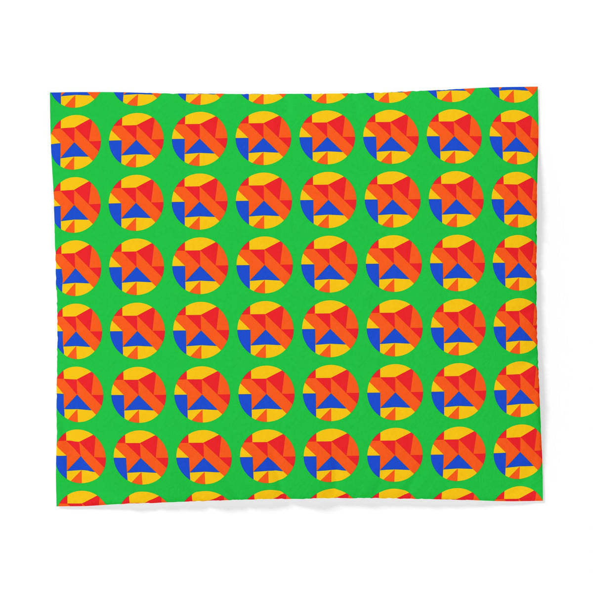 Broken Circle Planes Cotton Duvet Cover – Cubist Abstract Pattern