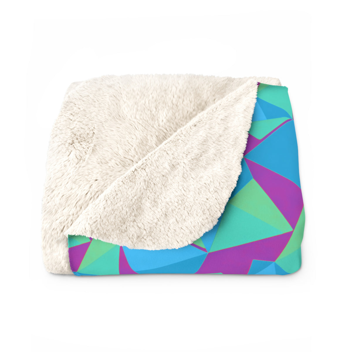 Faceted Gold Panels Sherpa Fleece Blanket – Ice Jewel