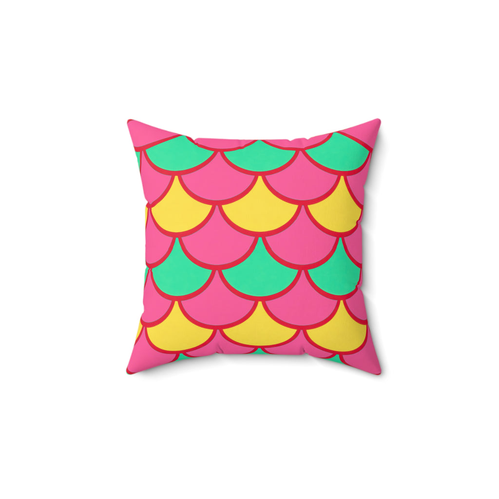 Big Jewel Scales II Faux Suede Cushion – Candy Christmas