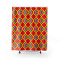 Grand Gold Ogee Lattice II Shower Curtain – Ogee Lattice Geometric Pattern