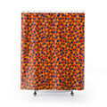 Stippled Dabs Shower Curtain – Expressionist Brushstroke Abstract Pattern