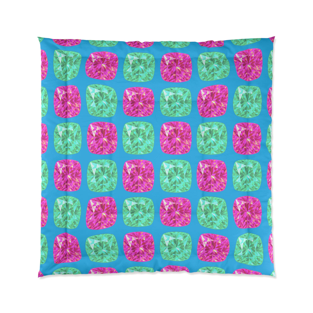 Giant Cut Gem Grid Comforter – Ice Jewel