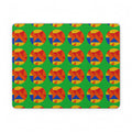Broken Circle Planes Vegan Leather Mouse Mat – Cubist Abstract Pattern
