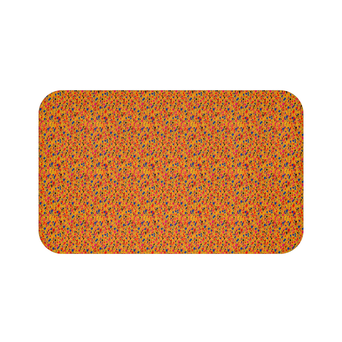 Layered Drip Spray Bath Mat – Paint Splatter Pattern