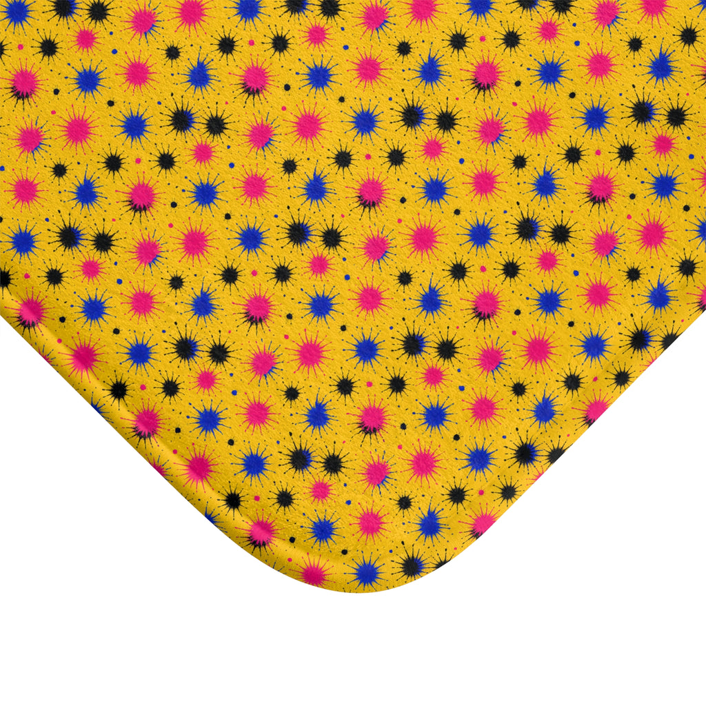 Splash Crowns Bath Mat – Ink Splash Pattern