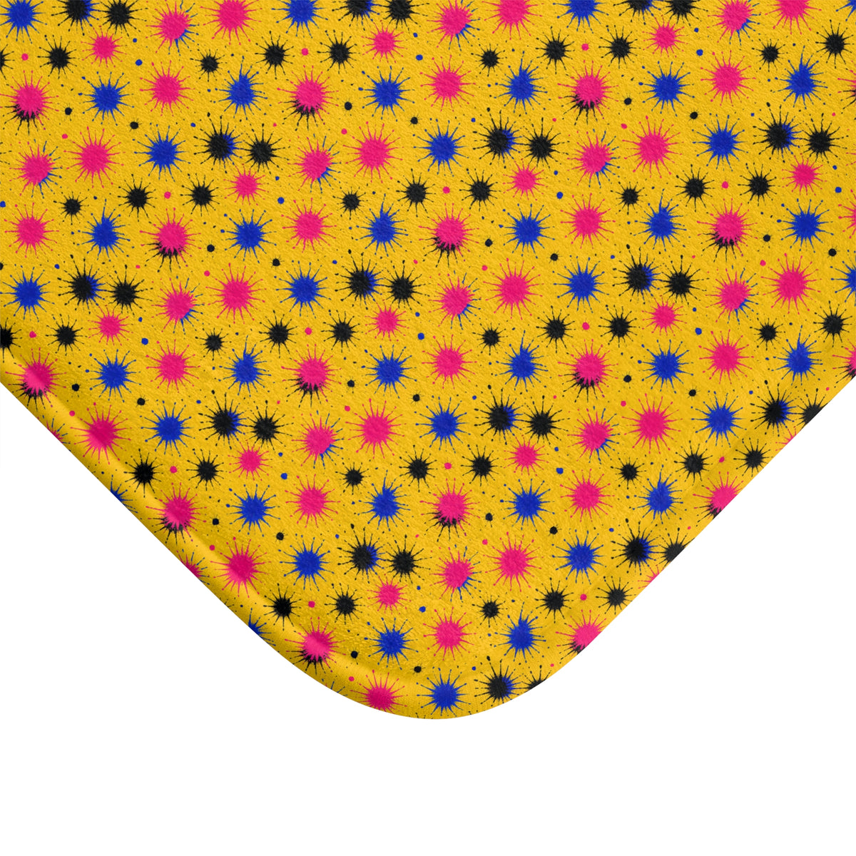 Splash Crowns Bath Mat – Ink Splash Pattern