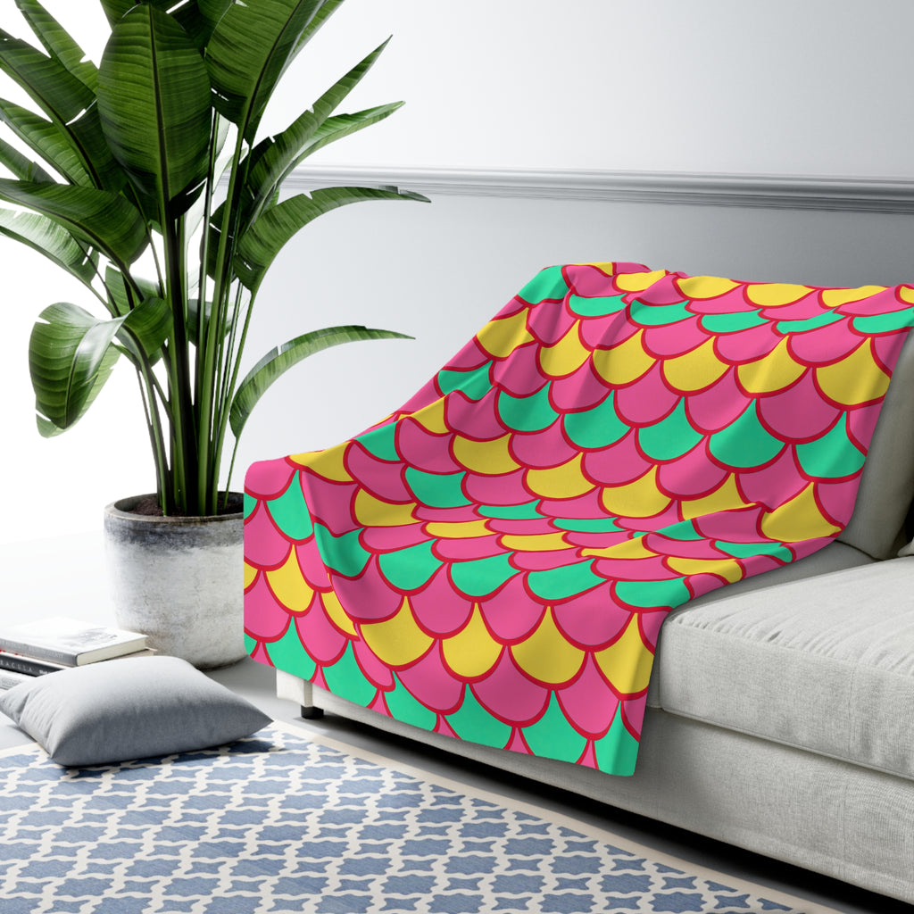 Big Jewel Scales II Sherpa Fleece Blanket – Candy Christmas