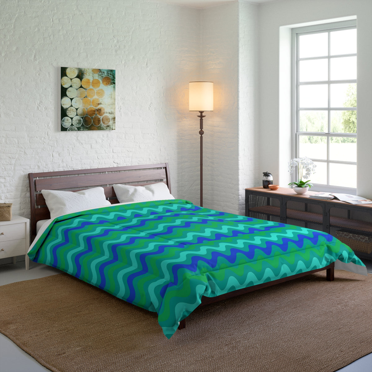 Big Ripple Chevrons Comforter – Ocean Jewel