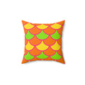 Big Jewel Scales II Faux Suede Cushion – Hot Citrus Festive