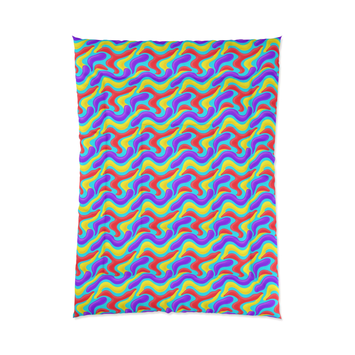 Liquid Band Ripple Comforter – Op-Art Fluid Bands Pattern