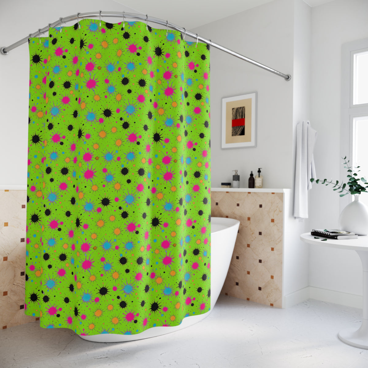 Splat Storm Shower Curtain – Tropical Punch