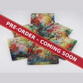Abstract Spring Woodland square glass coaster set of 6, pre-order coming soon